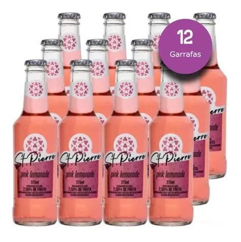 12x Tônica Pink Lemonade St Pierre Long Neck 200ml Parcelamento Sem Juros