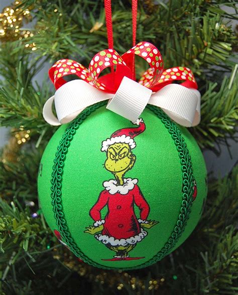 Grinch Ornament Made Wlicensed Grinch Fabricfoam Ball 4 Dale Rae