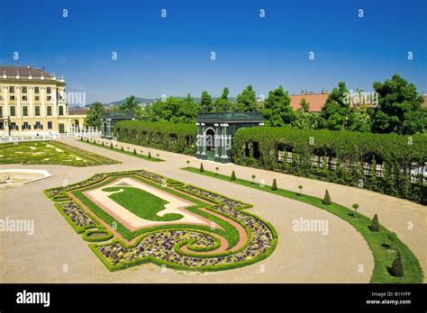 Gardens of Schonbrunn palace Vienna Austria Stock Photo - Alamy