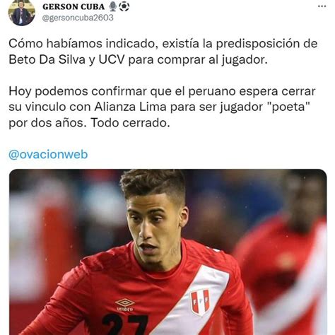 Beto Da Silva Termina Contrato Con Alianza Lima En Diciembre Y Firmaría Con César Vallejo Infobae