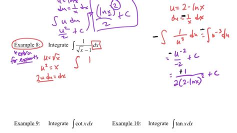 5 5 Bc Integration Natural Logarithm Youtube