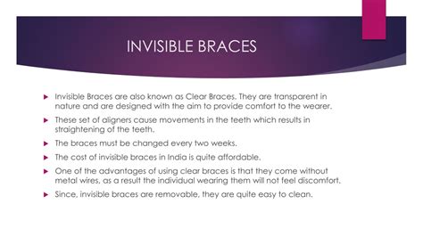 Ppt Invisible Braces Powerpoint Presentation Free Download Id 9257085