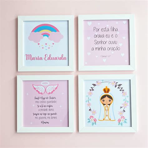 Kit Quadros Decorativos Infantil Menina Nossa Senhora Elo