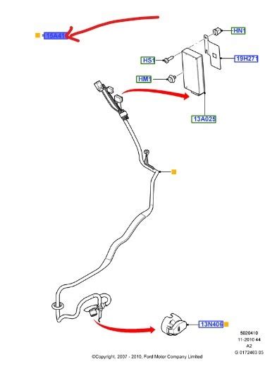 WIĄZKA HAKA HOLOWNICZEGO FORD MONDEO Mk4 KOMBI 1566078 AM7S7J 15A416 DC