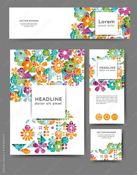 Set of promotional flyers Stock Vector | Adobe Stock