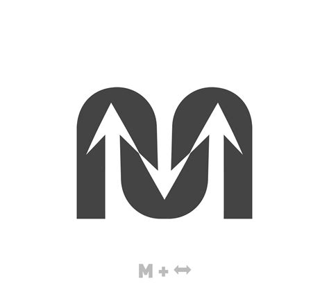 Letter M Arrow Logo Template Vector Eps Swapping Arrows Unique Logo