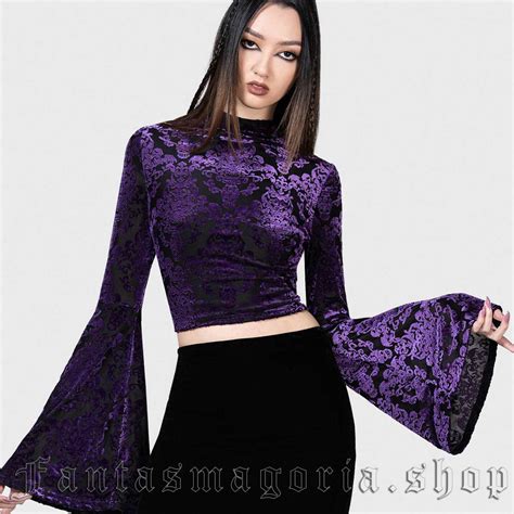 Vassago Purple Long Sleeve Top Killstar Women S