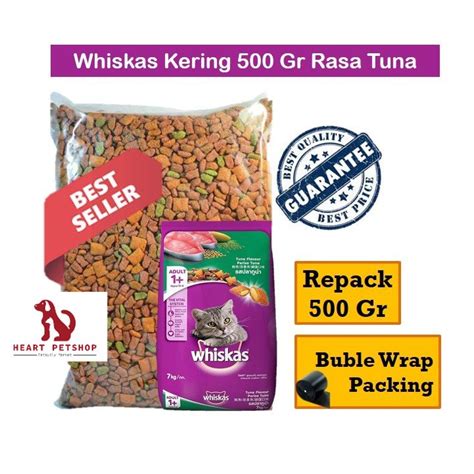 Jual Heart Petshop Makanan Kucing WHISKAS Tuna Kemasan Repack 500 Gr