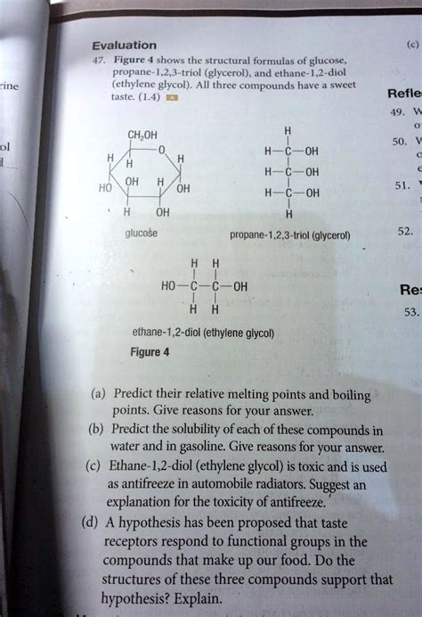 Solved Evaluation 47 Figure 4 Shows The Structural Formulas Of Glucose Propane 1 2 3 Triol