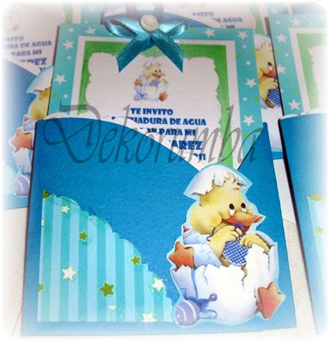 Dekorumba Tarjetas De Invitaciones Para Baby Shower