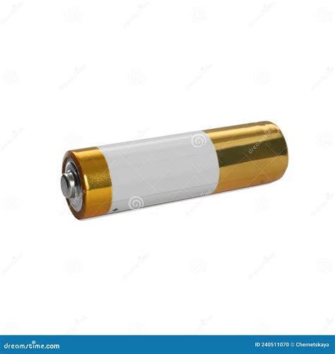 New AA Battery Isolated On White Dry Cell Stock Photo Image Of Plus