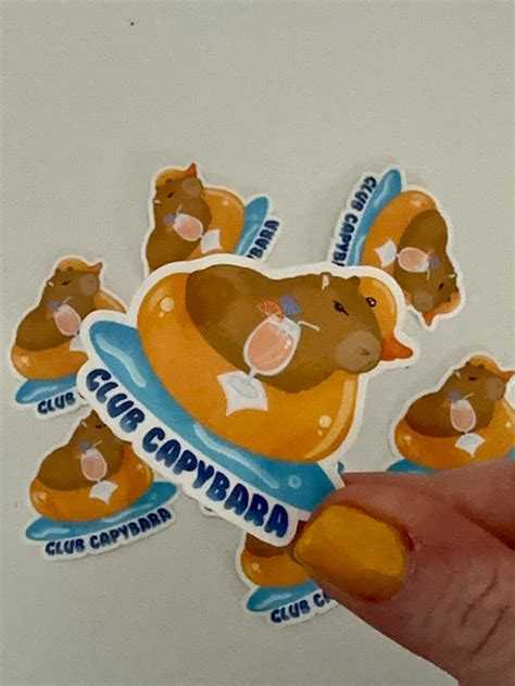 Capybara Sticker. Capybara Chilling. Clear Vinyl Sticker! Cute Capybara