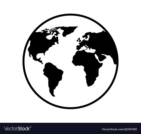 Planet Earth Icon Royalty Free Vector Image Vectorstock