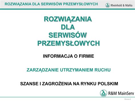 Ppt Rozwi Zania Dla Serwis W Przemys Owych Powerpoint Presentation