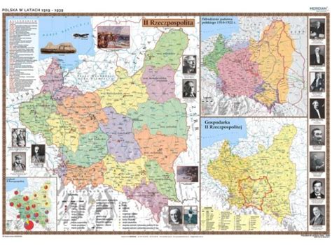 Polska Mapa Szkolna Do Powieszenia Na Cian