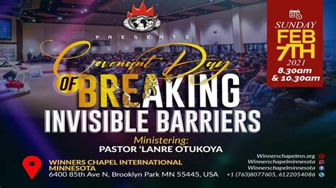 Wci Mn Covenant Day Of Breaking Invisible Barriers Service 02 07 2021 Youtube