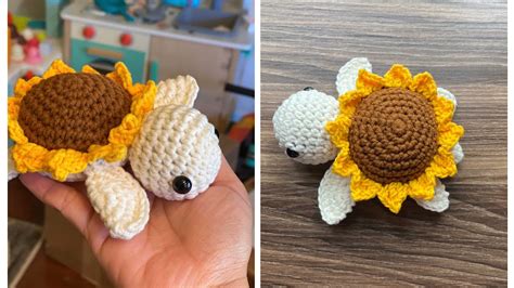 Crochet Cute Sunflower Turtle YouTube