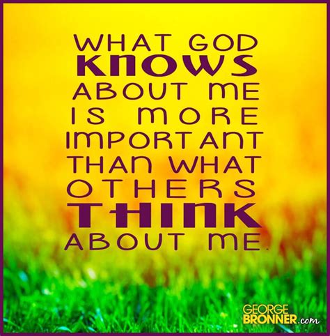 What God Knows About Me - George Bronner