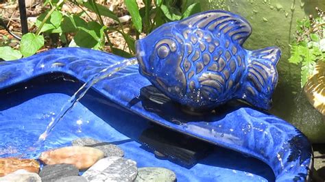 Blue Fish Solar Fountain Youtube