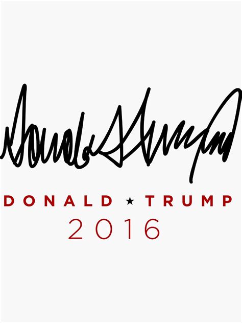 "Donald Trump - Signature" Sticker for Sale by unitedinthreads | Redbubble