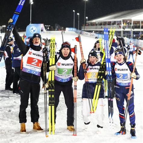 Les Bleus en or lors du relais mixte des Mondiaux de Nove Mesto L Équipe