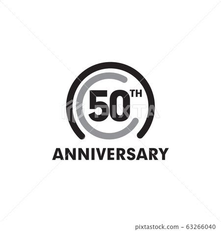 Th Celebrating Anniversary Emblem Logo Design Stock Illustration