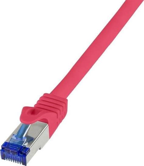 Logilink Patch Ultraflex Cat 6A S FTP Czerwony 1 M C6A034S