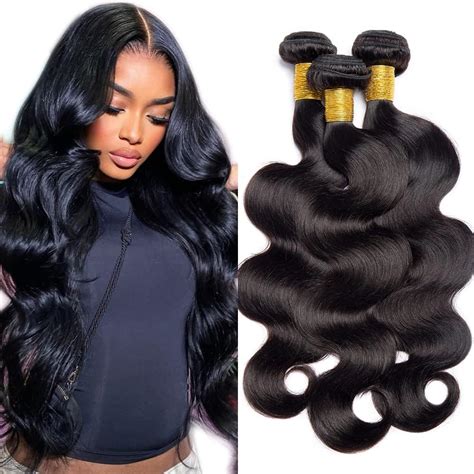 Vipbeauty 12a Body Wave Human Hair Bundles 16 18 20 Inch Unprocessed