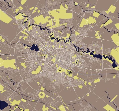 Mapa Da Cidade De Bucareste Romênia Ilustração Stock Ilustração De