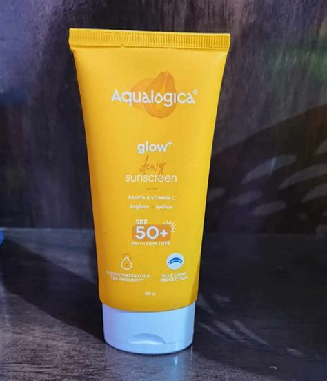 Aqualogica Glow Dewy Sunscreen SPF 50 PA Review Zig Zac Mania