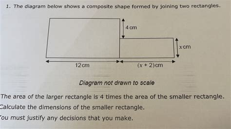 Solved The Diagram Below Shows A Composite Shape Formed By Joining Two