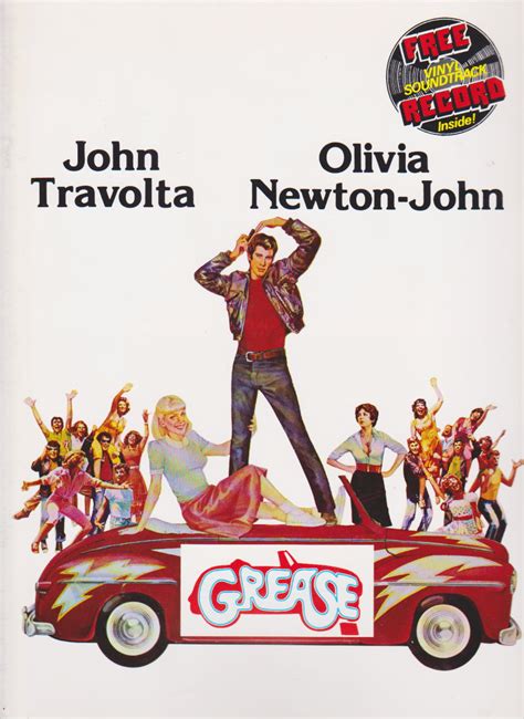 Grease, Souvenir Movie Program : With Vinyl Soundtrack Record Inside