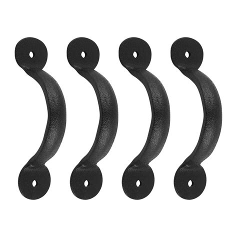 Renovators Supply 4 Door Or Drawer Pull Black Wrought Iron Bean 3 34