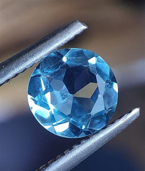 Faceted Blue Topaz Gem 155cts Genuine Stone For Jewelry Making 7x7x4mm