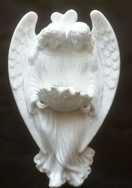 Rare Ancien B Nitier En Biscuit Porcelaine Deux Anges Se Tiennent Par