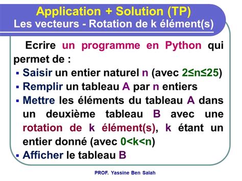 Bac Sc De L Informatique Algorithme Et Programmation Les Tableaux A Une