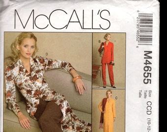 UNCUT Mccall S Sewing Pattern 4655 Mccall S Misses Miss Petite Unlined