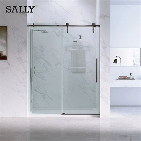 Sally Hotel Bathroom Frameless Enclosures Stainless Steel Single