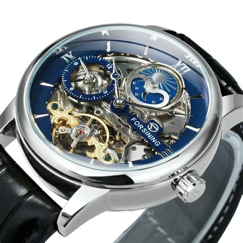 Forsining Classic Men Skeleton Watch Automatic Tourbillon Watches Mens