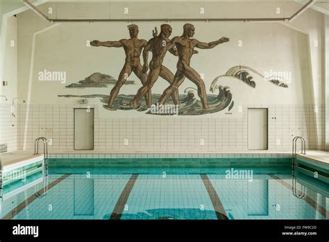 Swimming Hall With A Wall Mosaic Of The Aryan Master Race Herrenmensch