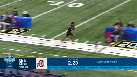 Chris Olave 4 26 40 Yard Dash 2022 NFL Combine YouTube