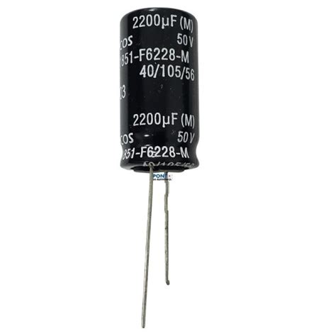 Capacitor Eletrolítico 2200uf X 50v Rd 105º Epcos B41851 F6228 M