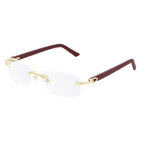 Cartier Optical Glasses Ct0048o Burgundy Cartier Eyewear Avvenice