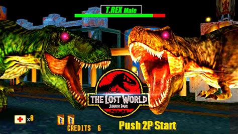 Boss Double Trex Last Stage The Lost World Jurassic Park Arcade Shooter Game Sega 1997 Youtube