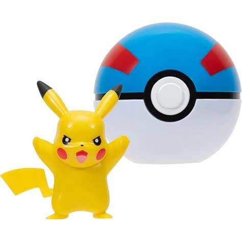 Jazwares Pokemon Clip N Go Great Ball Pikachu Pokemon Mini Fig Rler