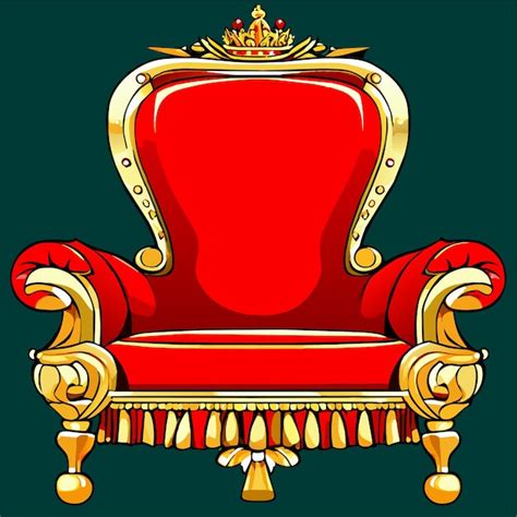 Premium Vector Realistic Illustration Of An Ancient Red Royal Throne