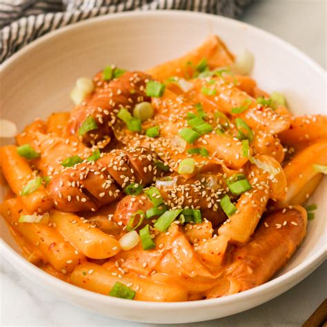 Creamy Rose Tteokbokki Recipe Korean Rice Cakes