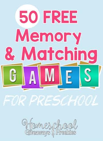 50 FREE Memory and Matching Games for Preschool