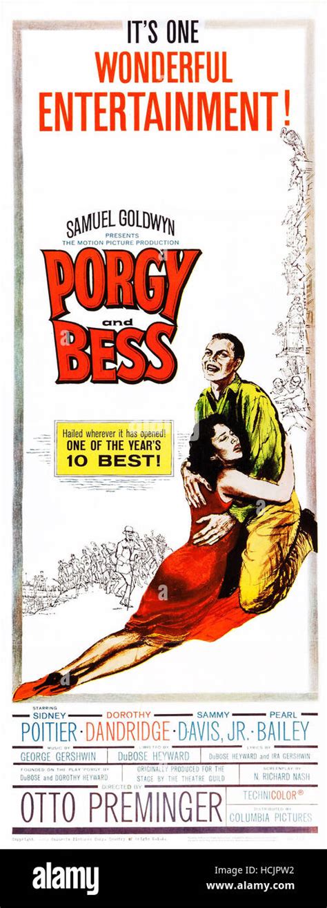 Porgy And Bess Us Poster From Left Dorothy Dandridge Sidney Poitier