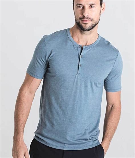 Convoy Merino Henley Short Sleeve Olivers Apparel Henley Short